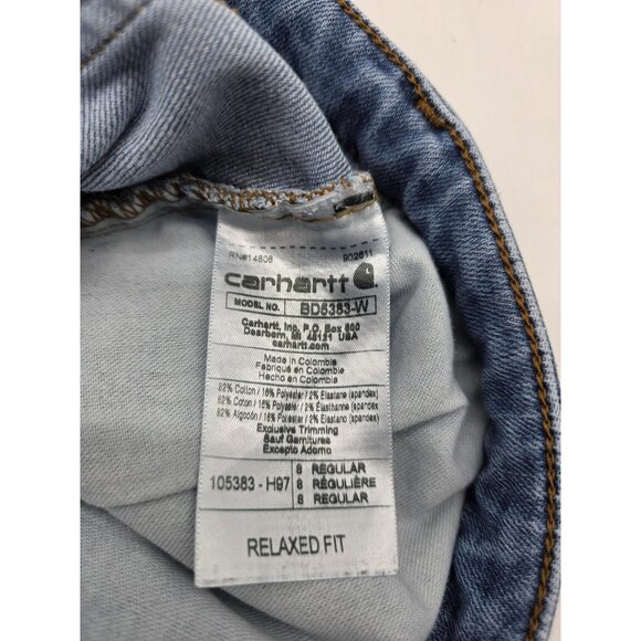 Carhartt Jeans Womens 8 Regular Relaxed Fit Linden Stretch Denim BD5383-W 2022 - Picture 4 of 9